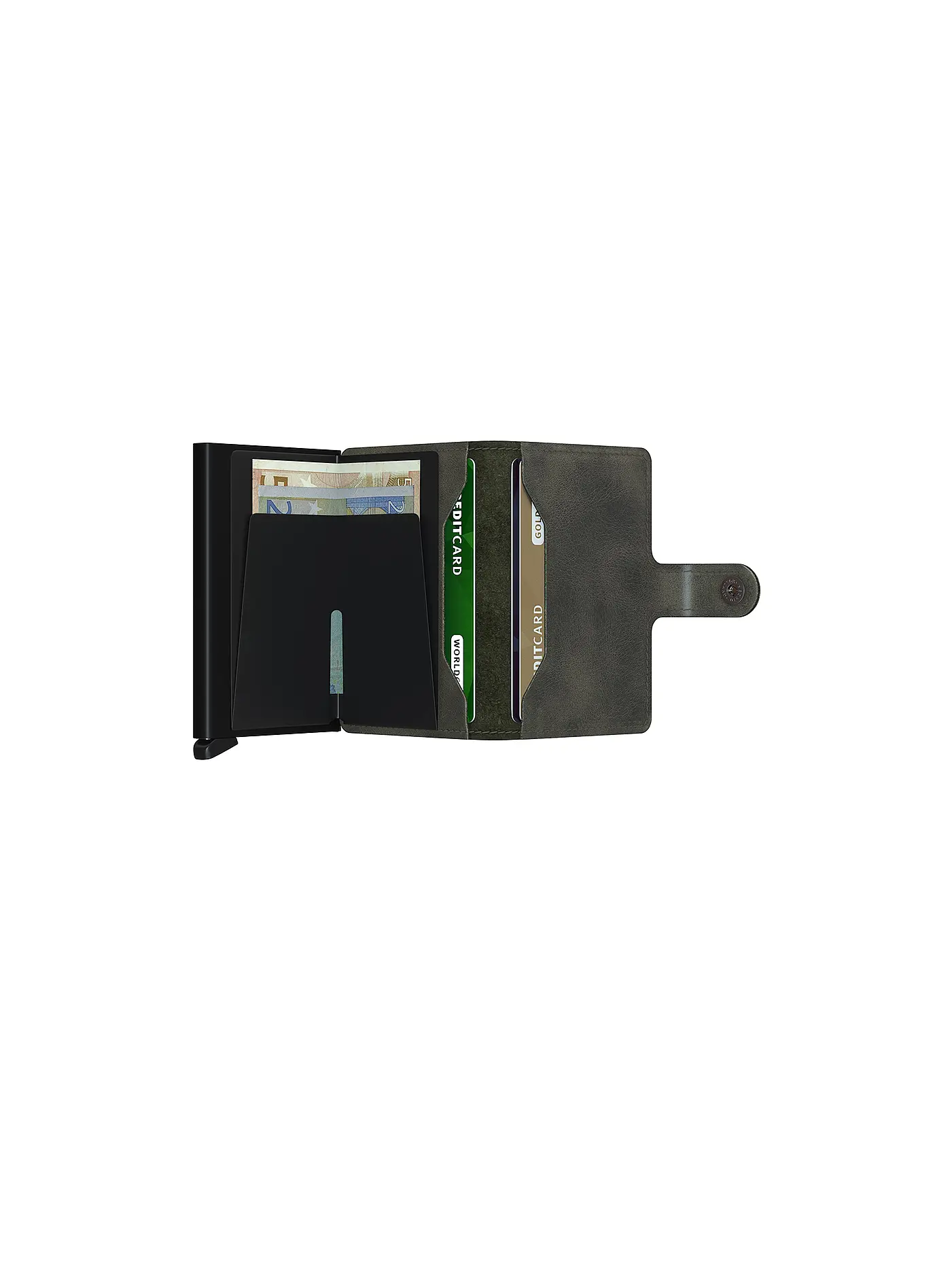 SECRID | Geldbörse - Miniwallet Vintage Mini Black | grün